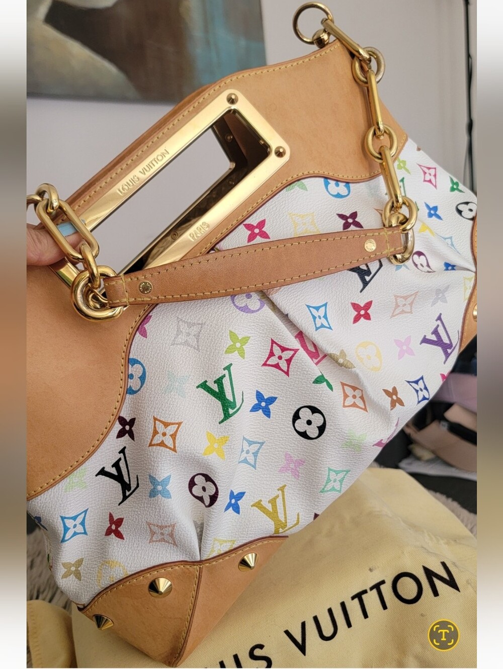Authentic Vintage,Louis Vuitton,Multicolore Monogram Judy MM,Women Shoulder Bag.